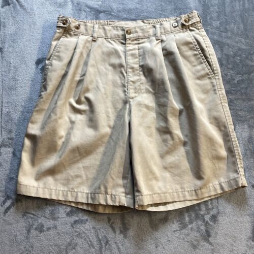 Primary image for Savane Chino Shorts Mens 34 Travel Pleated Medium Wash Elastic Waist Adjustable