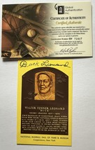 Buck Leonard (d. 1997) Signed Autographed Hall of Fame Plaque Postcard - €21,40 EUR