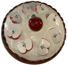 Unique Apple Pie Plate w/ Lid Made in Portugal for Over and Back Inc. 11&quot; - £19.26 GBP