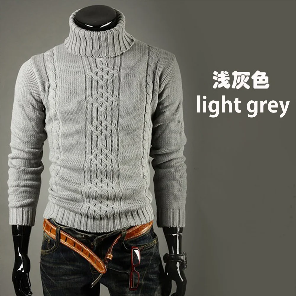 Autumn and Winter Men&#39;s Warm Sweater Long Sleeve neck Sweater Retro  Sweater Pul - £110.50 GBP