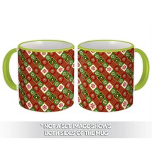 Christmas Decor : Gift Mug Santa New Year Pattern Garland Mistletoe Festive Snow - £12.49 GBP