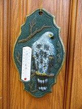 ~~ Ceramic Hawk/Falcon? Outdoor Thermometer ~~ Rustic Charm ~~ USED ~~ L... - £5.58 GBP