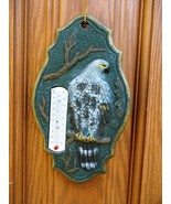 ~~ Ceramic Hawk/Falcon? Outdoor Thermometer ~~ Rustic Charm ~~ USED ~~ L... - £5.59 GBP