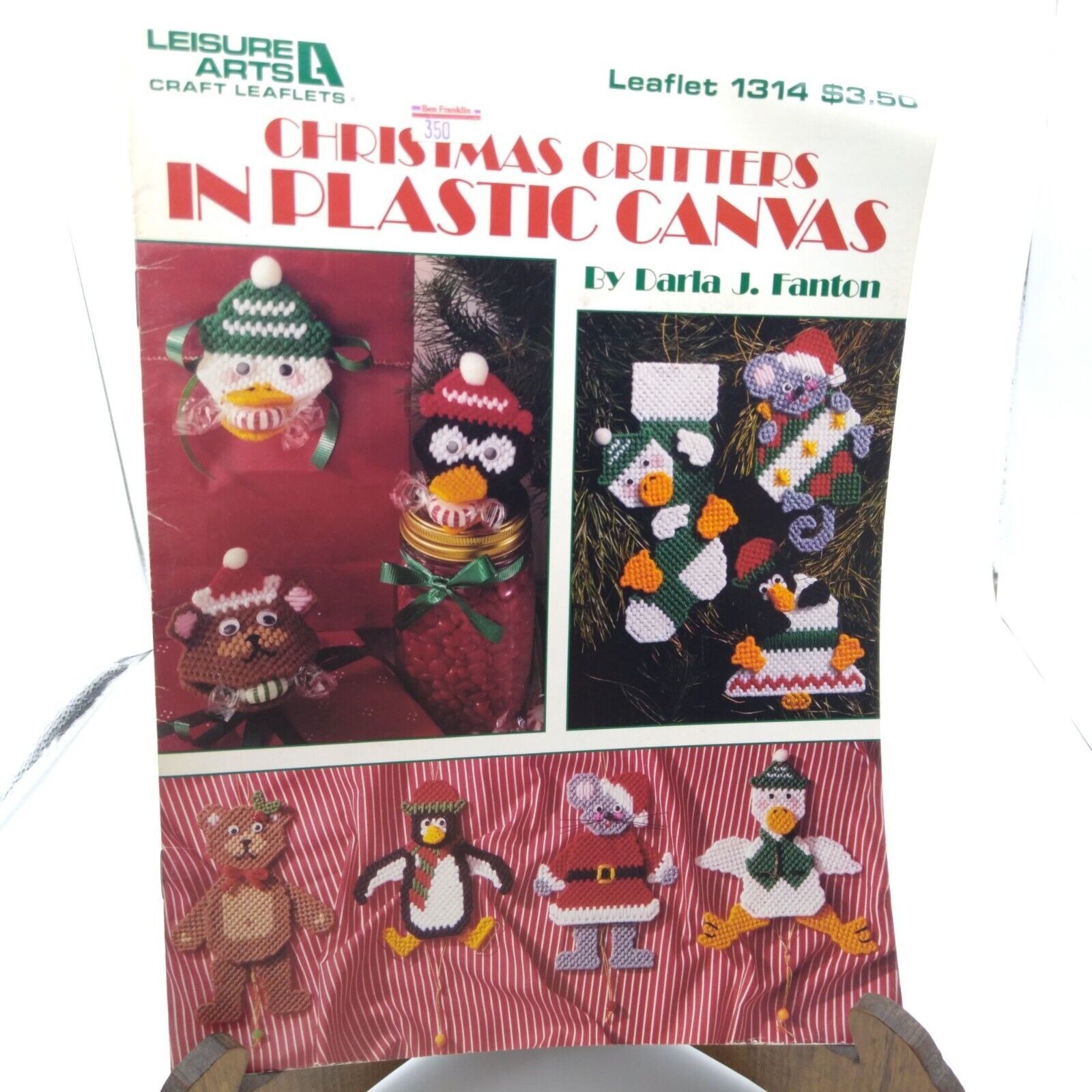Vintage Plastic Canvas Patterns, Christmas Critters, Leisure Arts Leaflet 1314 - £6.15 GBP