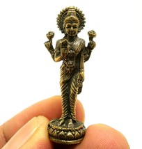 Maa Laxmi Devi Mini Amulet Lakshmi Hindu Deity Goddess Bless Rich Wealth Lucky - £19.44 GBP