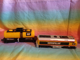 Vintage 1988 Toy State Caterpillar Battery Operated Train Engine &amp; Tank Car - £9.28 GBP