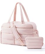 BAGSMART PINK LIGHTWEIGHT SPACIOUS QUILTED TRAVEL DUFFEL BAG WITH TOILET... - $561.45 MXN