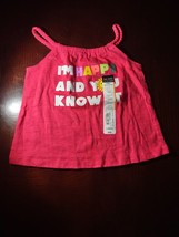 I&#39;m Happy And You Know It Baby Girls Size 12 Month Tank Top - $9.90