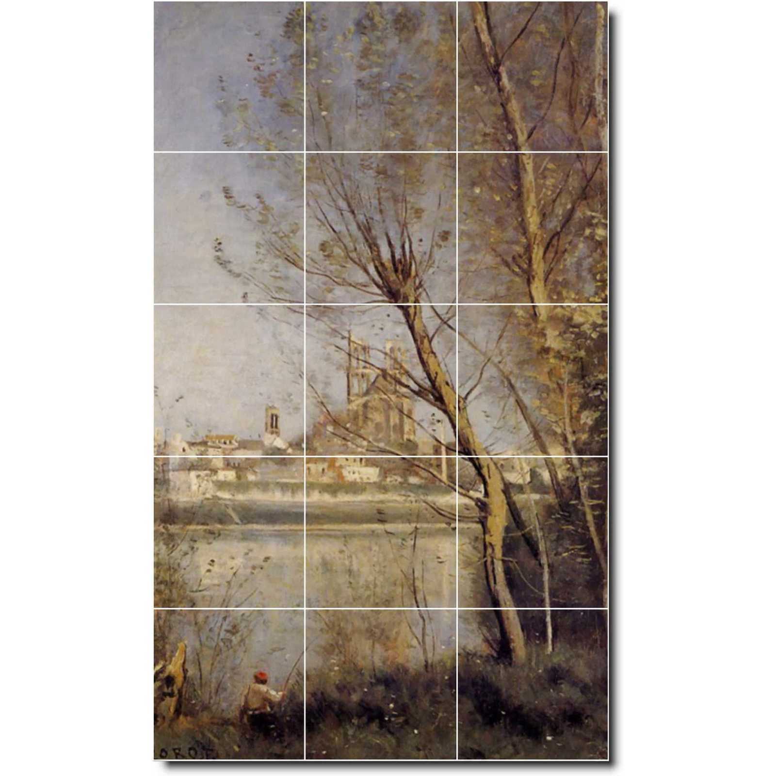 Corot jean nantes the cathedral and the city seen throuth the trees