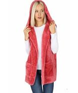 NioBe Clothing Womens Sleeveless Faux Fur Hooded Vest with Pockets (Larg... - £21.29 GBP