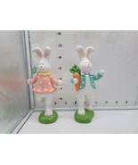 2 Cute Easter Bunny Rabbi  Figurine Home Decor New Spring 12” - $21.00