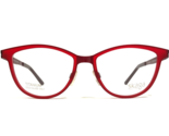 Skaga Eyeglasses Frames 2537-U GIESSE 404 Red Round Full Rim 53-17-135 - £18.23 GBP