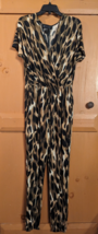 Kardashian Kollection Leopard Animal Print Jumpsuit Stretch Small Romper NEW - £15.45 GBP