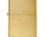 Zippo Windproof Lighter Vintage Brushed Brass w/Slashes - $121.96