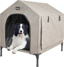 2 In 1 Dog House,Elevated Dog Bed With Removable Cover, Indoor &amp; Outside Puppy S - £56.29 GBP