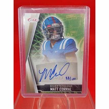 Matt Corral 2022 Sage Hit Red Auto RC Rookie Ole Miss/CAR Panthers QB #A... - $243.09 MXN