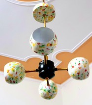 Multicolor Paint Splatter four cardinal directions Arm Brass Ceiling Lights - $241.81