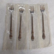 Oneida Rogers Fenway Cocktail Forks 4 Stainless Steel New In Packages - £13.30 GBP