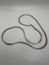 Vintage Silver Textured S Link Necklace 30” X 5mm - £23.79 GBP