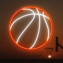Basketball Neon Sign, 12.6×12.6 Inch Basketball Led Neon Light, Dimmable LED Neo - £38.45 GBP