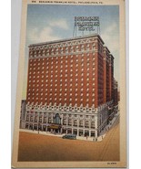 Vintage Benjamin Franklin Hotel Philadelphia PA Linen Postcard  - $4.99