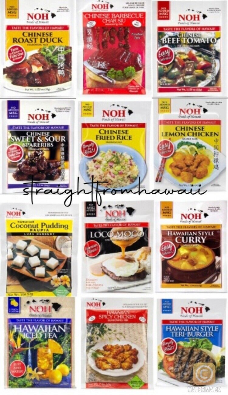 NOH Hawaii Variety Pack Of 12 Flavors And Seasoning Packets - $94.05