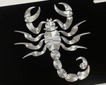 Scorpion Car Tag Diamond Etched Silver Engraved Black Metal Front Licens... - $21.79