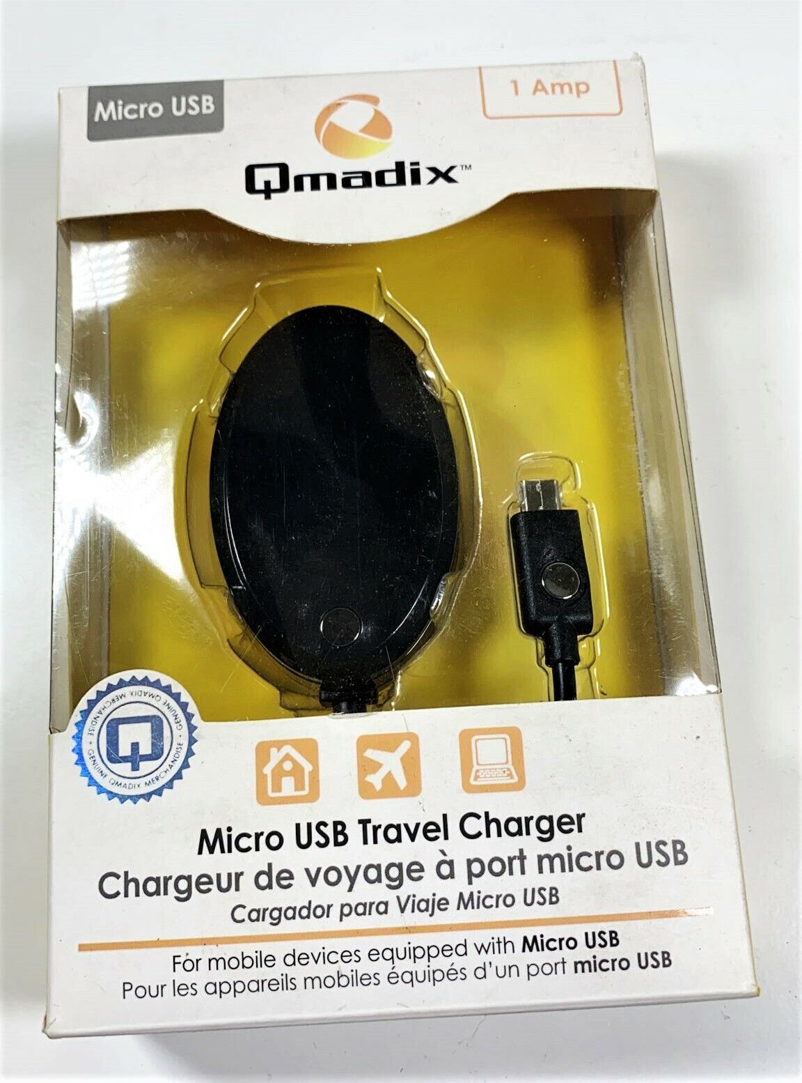 Qmadix - Cargador de Pared 2.1A Para Micro USB Viaje 10w 1.8m de Micro - $8.91