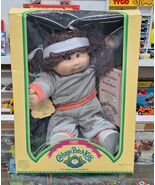  Vintage 1985 Cabbage Patch Kids Sporty Girl Doll Brown Hair Eyes Sweatsuit - $211.20 CAD