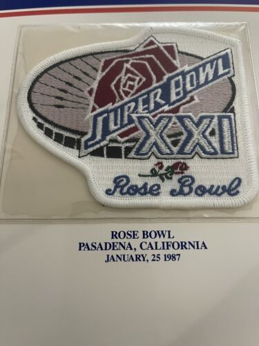 SUPER BOWL XXI Giants vs Broncos 1987 OFFICIAL SB NFL PATCH Card - $18.69