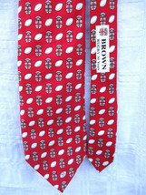 Vineyard Vines Custom Brown University Rugby and Doors Logo Silk Tie NEW... - £34.04 GBP