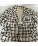 Vintage plaid blazer suit jacket with pockets  two button front partiall... - €17,07 EUR