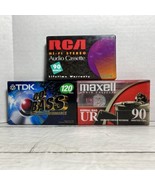 Audio Cassette Tape Lot TDK 120, RCA &amp; Maxell 90 Blank New - £15.48 GBP