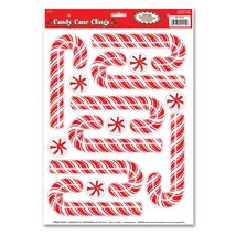 Beistle 22115 Candy Cane Clings, 12-Inch by 17-Inch Sheet - $73.46 MXN