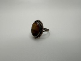 Vintage Sterling Silver Tigers Eye Ring Size 7.75 - £30.77 GBP