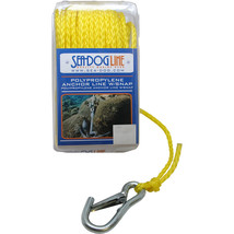 Sea-Dog Poly Pro Anchor Line w/Snap - 1/4&quot; x 50 - Yellow [304206050YW-1] - £5.80 GBP