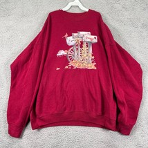Fruit Of The Loom Womens Red Long Sleeve Crew Neck Pullover Sweatshirt Size XXL - £18.68 GBP