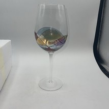 Mosaic Stained Glass Wine Water Goblets Glass 11” Tall - £15.77 GBP