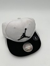 AIR Jordan NIKE Jumpman 23 Youth Boys Hat Snapback Adjustable White Black Luster - £11.67 GBP