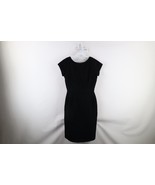 Vintage 50s 60s Rockabilly Womens M Distressed Satin Trim Ribbed Dress L... - $1,080.03 MXN