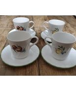 Corelle CHUTNEY Fruit Cups Mugs &amp; Saucers Set of 4  - $15.83