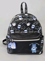 RARE 2021 Care Bears Bearly Awake Blue Grumpy Bear Coffee Mini-Backpack ... - $54.40