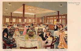 Hamburg Amerika Linie~Steamer AMERIKA-RITZ&#39;S Carlton Restaurant Postcard - £7.22 GBP