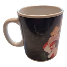  Coca Cola Sakura Stoneware Mug Christmas Holiday Santa Claus Poodle Chi... - $12.20