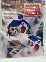 Needlecraft Shop Plastic Canvas Kit Country Church Coasters - $7.98