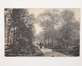 1907 Garfield Place Walkway w People Cincinnati OH Real Photo Postcard RPPC - £18.92 GBP