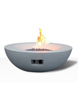Antique White 42&quot; Outdoor Concrete Fire Pit - $23,121.77 MXN