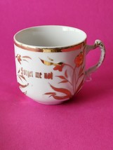 Antique Decorative Coffee Mug &quot; Forget Me Not&quot; Made in Germany Gold Trim - $13.97