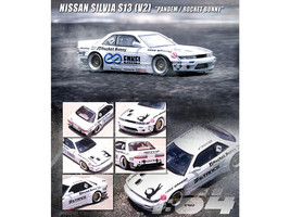 Nissan Silvia S13 V2 RHD Right Hand Drive White Pandem - Rocket Bunny 1/64 Dieca - £25.01 GBP