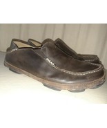 Olukai Loafers Brown Leather Casual Moc Toe Shoes Mens Size 8.5 M (Bin P) - £23.55 GBP